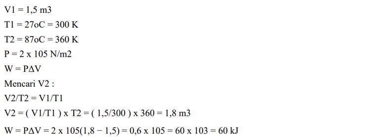 Contoh Soal Termodinamika SMA K13 2