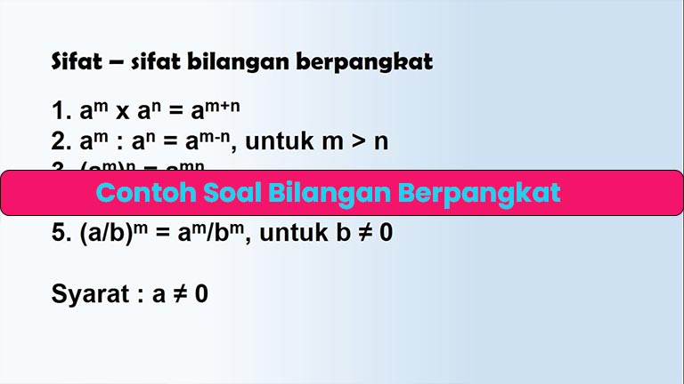 Contoh Soal bilangan berpangkat