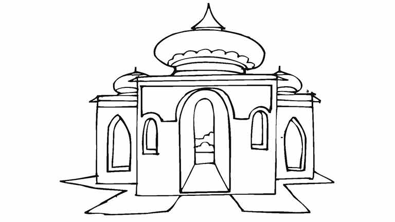 Gambar Mewarnai Masjid 15