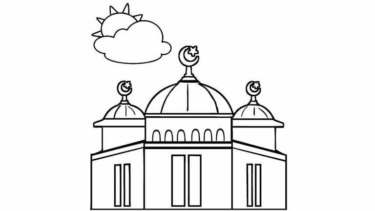 Gambar Mewarnai Masjid 18