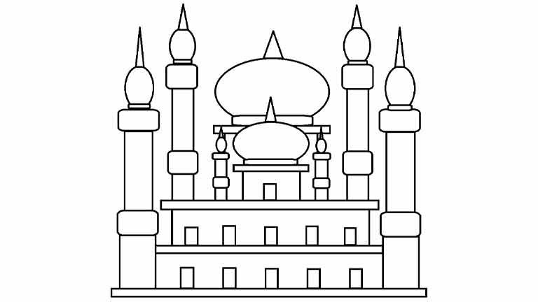 Gambar Mewarnai Masjid 20