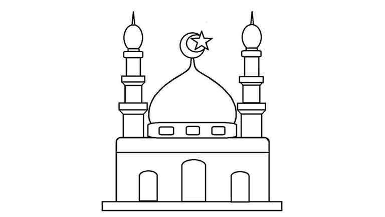 Gambar Mewarnai Masjid 7