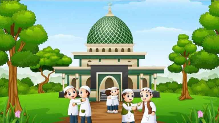 Hal Diajarkan Saat Anak Mewarnai Gambar Masjid