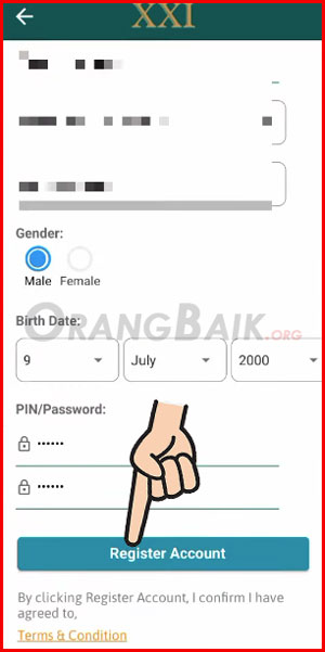 Klik Register Account