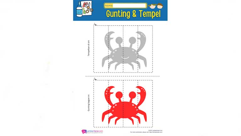 Lembar Kerja Menggunting dan Menempel 2