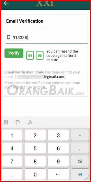 Masukkan Kode Verifikasi Email