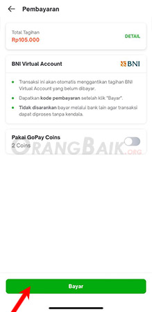 virtual account Top Up Mtix Lewat ATM BNI